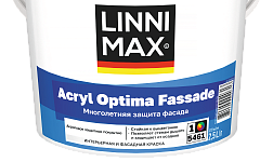Краска водно-дисперсионная для наружных работ Linnimax Acryl Optima Fasade, база 1